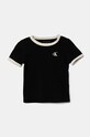 Calvin Klein Jeans t-shirt niemowlęcy z elastanem czarny IN0IN00282.9BYH