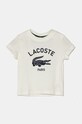 Detské bavlnené tričko Lacoste bavlna biela TJ3003