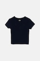 Detské bavlnené tričko Lacoste TJ3003 tmavomodrá AW24