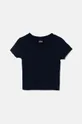 Дитяча бавовняна футболка Lacoste TJ3003 темно-синій AW24