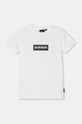 Napapijri tricou de bumbac pentru copii S-CHAMOIS SS print alb NP0A4HYL0021.134.164