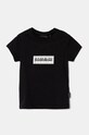 Napapijri tricou de bumbac pentru copii S-CHAMOIS SS print negru NP0A4HYL0411.98.128