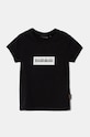 Дитяча бавовняна футболка Napapijri S-CHAMOIS SS бавовна чорний NP0A4HYL0411.98.128