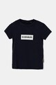 Napapijri tricou de bumbac pentru copii S-CHAMOIS SS print bleumarin NP0A4HYL1761.98.128