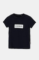 Детская хлопковая футболка Napapijri S-CHAMOIS SS хлопок тёмно-синий NP0A4HYL1761.98.128
