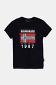 Napapijri tricou de bumbac pentru copii S-MATS print bleumarin NP0A4HYN1761.98.128