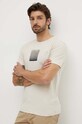 Хлопковая футболка Calvin Klein regular бежевый K10K113107