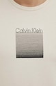 Βαμβακερό μπλουζάκι Calvin Klein μπεζ K10K113107