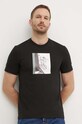 Хлопковая футболка Calvin Klein чёрный K10K113108