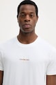 Bavlněné tričko Calvin Klein Jeans bílá J30J325649