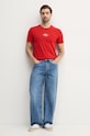 Хлопковая футболка Calvin Klein Jeans J30J325649 красный SS25