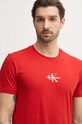 Хлопковая футболка Calvin Klein Jeans красный J30J325649