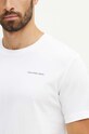 Ρούχα Βαμβακερό μπλουζάκι Calvin Klein Jeans J30J325679 λευκό