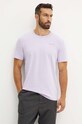 Βαμβακερό μπλουζάκι Calvin Klein Jeans J30J325679 μωβ AW24