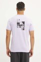 Ρούχα Βαμβακερό μπλουζάκι Calvin Klein Jeans J30J325679 μωβ