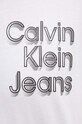 Памучна тениска Calvin Klein Jeans J30J325680 бял
