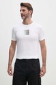 Bombažna kratka majica Calvin Klein Jeans bela J30J325686