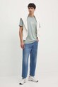 Памучна тениска Calvin Klein Jeans J30J325687 зелен AW24