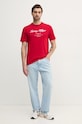 Tommy Hilfiger t-shirt bawełniany MW0MW33691 czerwony SS25