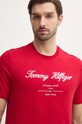 Tommy Hilfiger t-shirt bawełniany czerwony MW0MW33691