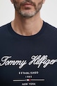 Tommy Hilfiger tricou din bumbac bleumarin MW0MW33691