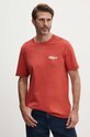 Tommy Hilfiger tricou din bumbac imprimeu portocaliu MW0MW35462