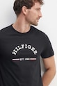 Tommy Hilfiger t-shirt bawełniany czarny MW0MW35466