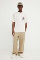 Les Deux t-shirt bawełniany LDM101174 beżowy AW24