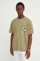 Les Deux tricou din bumbac verde LDM101174