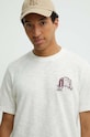 Les Deux t-shirt bawełniany beżowy LDM101177