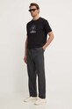 Iceberg t-shirt bawełniany F010.6306 czarny AW24