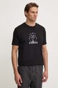 Iceberg t-shirt bawełniany czarny F010.6306