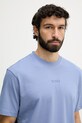 BOSS Green tričko pánské bavlněné Tee 10 modrá 50519368
