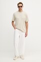 BOSS Green tričko pánské bavlněné Tee 10 50519368 béžová SS26