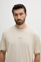 Одежда Хлопковая футболка BOSS Green 50519368 бежевый