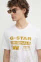 G-Star tricou din bumbac alb D24681.336