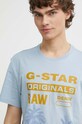 G-Star tricou din bumbac albastru D24681.336