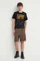 G-Star t-shirt bawełniany D24681.336 czarny AW24