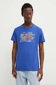 G-Star t-shirt bawełniany niebieski D24682.C506