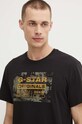 G-Star t-shirt bawełniany czarny D24682.C506