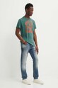 G-Star t-shirt bawełniany D24685.C506 zielony AW24