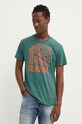 G-Star t-shirt bawełniany zielony D24685.C506