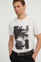 Pamučna majica G-Star Raw D24686.336 siva AW24