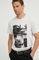 G-Star t-shirt bawełniany D24686.336 szary AW24