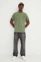 G-Star t-shirt bawełniany D24688.B256 zielony AW24