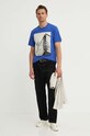 G-Star tricou din bumbac D24683.C372 albastru AW24