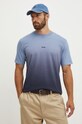BOSS Orange t-shirt bawełniany wzorzyste niebieski 50519187