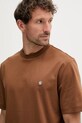 BOSS t-shirt bawełniany brązowy 50520298