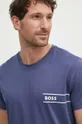 темно-синій Бавовняна футболка BOSS