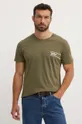 πράσινο Βαμβακερό μπλουζάκι BOSS Ανδρικά